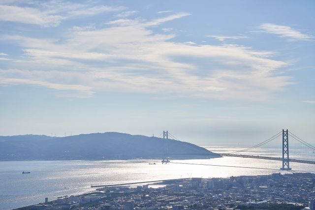 旗振山からみた明石海峡